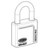 Lockwood 120N - 50mm Brass Padlock - 32mm Shackle - Display Pack -Security Door Locks lw120n 50 132 dp 1