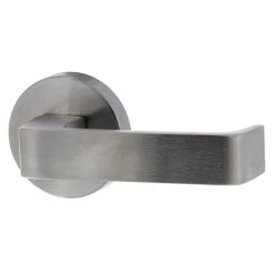 Lockwood 1360-70 External Half Only Lever On Round Rose - Satin Chrome