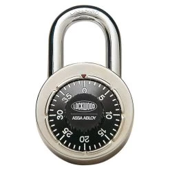Lockwood 140 - 50mm Dial Combination Stainless Steel Padlock - 22mm Shackle - Display Pack
