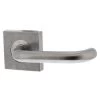 Lockwood 1420-1421-70 Lever Set On Square Rose - Satin Chrome