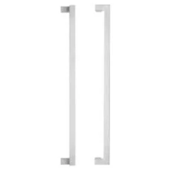 Lockwood 146 Entrance Handle Set - Satin Stainless Steel - 600mm Back To Back