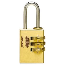 Lockwood 150 - 25mm Dial Combination Brass Padlock - 18mm Shackle - Display Pack