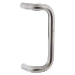 Lockwood 184 External Plate With Offset Fixed Pull Handle And Cylinder Hole - Satin Chrome