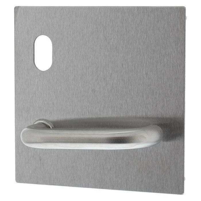 Lockwood 20001NA-96L External Flat Plate With Cylinder Hole And Lever - Left Hand - Satin Stainless Steel 3 Lockwood 20001NA-96L External Flat Plate With Cylinder Hole And Lever - Left Hand - Satin Stainless Steel