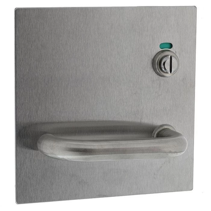 Lockwood 20014-96R External Flat Plate With Indicating Slotted Turn And Lever - Right Hand - Satin Stainless Steel 3 Lockwood 20014-96R External Flat Plate With Indicating Slotted Turn And Lever - Right Hand - Satin Stainless Steel