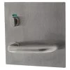 Lockwood 20016NN-96L External Flat Plate With Indicating Turn And Lever - Left Hand - Satin Stainless Steel