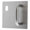 Lockwood 20025NA-P1L External Flat Plate With Pull Handle - Left Hand - Satin Stainless Steel