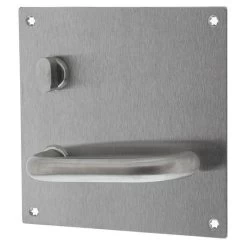 Lockwood 20104NN-96L Internal Flat Plate With Turn Snib And Lever - Left Hand - Satin Stainless Steel