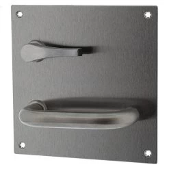 Lockwood 20139NN-96L Internal Flat Plate With Disabled Turn Snib And Lever - Left Hand - Satin Stainless Steel