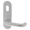 Lockwood 21201NA-96 External Flat Plate With Cylinder Hole And Lever - Aluminium -Security Door Locks lw21201na 96 nt 1