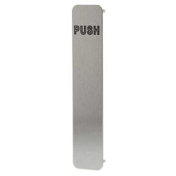 Lockwood 21807FN External Push Plate - Satin Stainless Steel