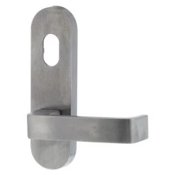 Lockwood 2801-90 External Plate With Cylinder Hole And Lever - Satin Chrome