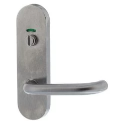 Lockwood 2814-70 External Plate With Privacy Indicating Emergency Turn And Lever - Satin Chrome