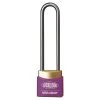 Lockwood 312 - 30mm Deadlocking Brass Padlock - Purple - 50mm Shackle -Security Door Locks lw312ed50 pu kd 1
