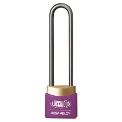 Lockwood 312 - 30mm Deadlocking Brass Padlock - Purple - 50mm Shackle