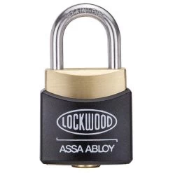 Lockwood 312 - 30mm Latching Brass Padlock - 19mm Shackle