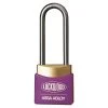 Lockwood 312 - 30mm Latching Brass Padlock - Purple - 38mm Shackle