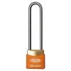 Lockwood 312 - 30mm Latching Brass Padlock - Orange - 50mm Shackle -Security Door Locks lw312el50 or kd 1