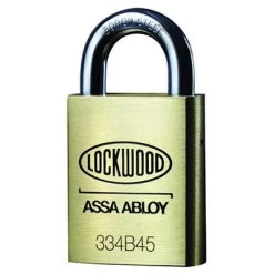 Lockwood 334 - 45mm Brass Padlock - 19mm Shackle