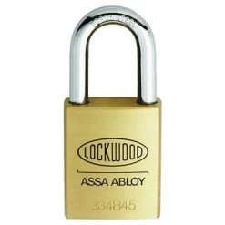 Lockwood 334 - 45mm Brass Padlock - 38mm Shackle