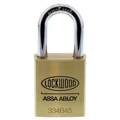 Lockwood 334 - 45mm Brass Padlock - 38mm Shackle - Display Pack