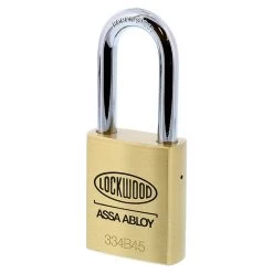 Lockwood 334 - 45mm Brass Padlock - 48mm Shackle - Display Pack
