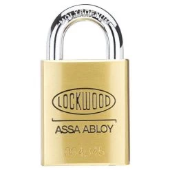 Lockwood 334 - 45mm High Security Brass Padlock - 19mm Molybdenum Shackle