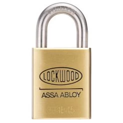 Lockwood 334 - 45mm High Security Brass Padlock - 25mm Stainless Steel Shackle