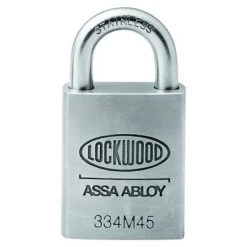 Lockwood 334 - 45mm High Security Stainless Steel Padlock - 19mm Shackle - Display Pack
