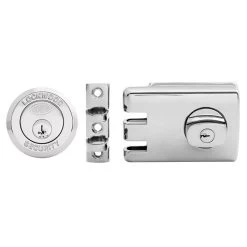 Lockwood 355 Double Cylinder Deadlock - Satin Chrome Pearl