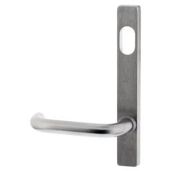 Lockwood 4801-70 External Narrow Plate With Cylinder Hole And Lever - Satin Chrome