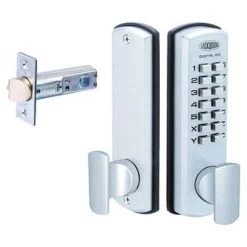 Lockwood 530DX Mechanical Digital Deadlatch Lock - Satin Chrome - Display Pack