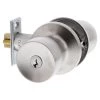 Lockwood 530 Knob Entrance Lockset - Satin Chrome -Security Door Locks lw530sc 1