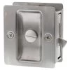Lockwood 7300 Privacy Cavity Sliding Door Latch - Satin Stainless Steel