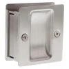 Lockwood 7350 Passage Cavity Sliding Door Latch - Satin Stainless Steel
