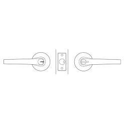 Lockwood 930 Lever Exterior Lockset - Satin Chrome -Security Door Locks lw930sc 2
