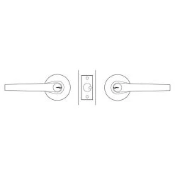 Lockwood 934 Lever Glass Door Lockset - Satin Chrome -Security Door Locks lw934sc 2