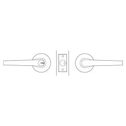 Lockwood 938 Lever Storeroom Lockset - Satin Chrome -Security Door Locks lw938sc 2