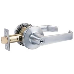 Lockwood 950 Lever Entrance Lockset - Satin Chrome
