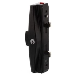 Lockwood 9A3A2-5P Onyx Patio Sliding Door Double Cylinder Lock - Black