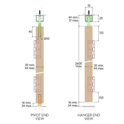 Lockwood HF25/12 Husky 25 Folding 2 Door Kit - 1200mm 9 Lockwood HF25/12 Husky 25 Folding 2 Door Kit - 1200mm -Security Door Locks lwhhf25 12 4