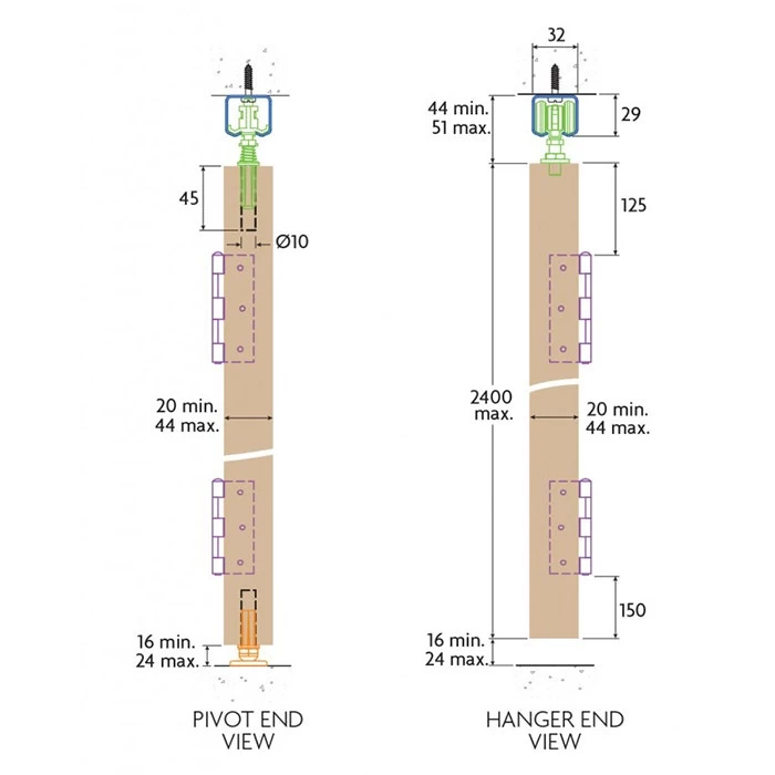 Lockwood HF25/12 Husky 25 Folding 2 Door Kit - 1200mm 6 Lockwood HF25/12 Husky 25 Folding 2 Door Kit - 1200mm - Image 4