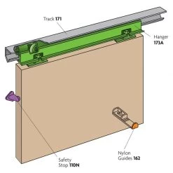 Lockwood HP9 Phantom Door Sliding Door Kit - 1500mm