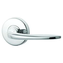Lockwood VEL1-L1 Velocity Passage Lever Set On Large Round Rose - Chrome Plate - Display Pack