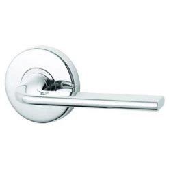 Lockwood VEL1-L4 Velocity Passage Lever Set On Large Round Rose - Chrome Plate - Display Pack