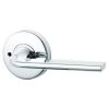Lockwood VEL2-L4 Velocity Privacy Lever Set On Large Round Rose - Chrome Plate - Display Pack -Security Door Locks lwvel2 l4cpdp 1