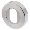 Lockwood Velocity Oval Cylinder Escutcheon Small Round - Satin Chrome Brushed -Security Door Locks lwvsr6 sc 1