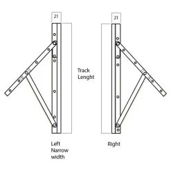 Whitco W021401 Casement/Awning Narrow Non Friction Window Stay - Silver - 400mm -Security Door Locks lww020401 2