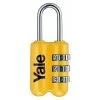 Yale YP2 - 23mm Combination Zinc Padlock - Yellow - 28mm Shackle -Security Door Locks lwyp2 23 128 1y 1