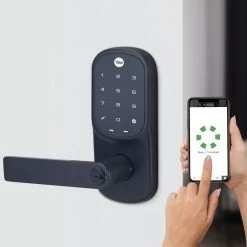 Yale Assure Keyed Smart Lever Lock With Home Module - Matte Black -Security Door Locks lwyrl226hk mbk 4